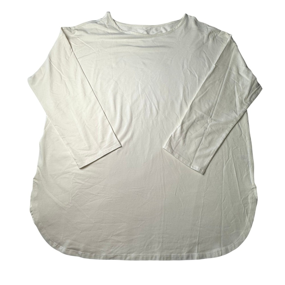 J. Jill Luxe Supima Relaxed Tunic Tee Shirt Top Sz‎ XL Petite NWOT Scoop Neck